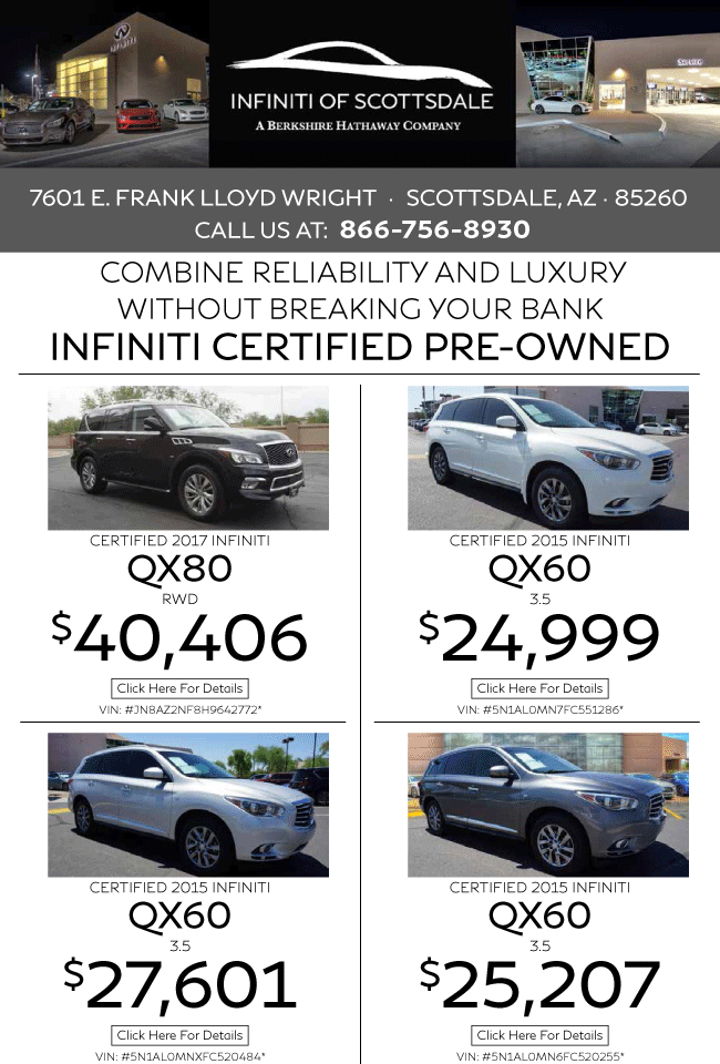 INFINITI of Scottsdale is a Scottsdale INFINITI dealer and a new car